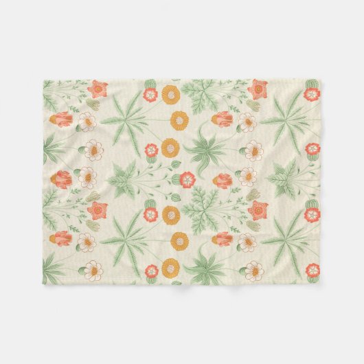 Daisy Pattern (von William Morris) Fleecedecke (Vorderseite (Horizontal))