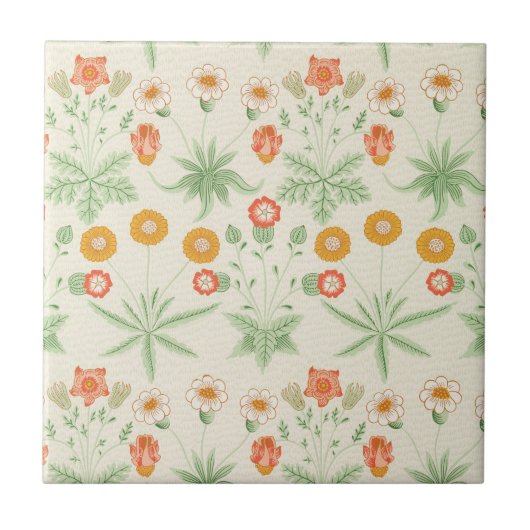 Daisy Pattern von William Morris Fliese (Vorderseite)