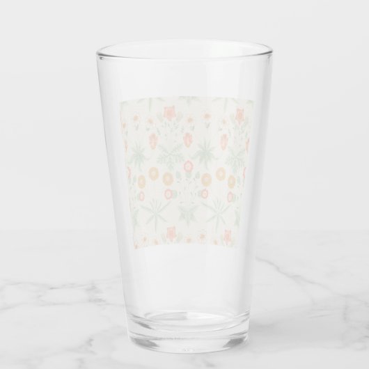 Daisy Pattern (von William Morris) Glas (Rückseite)