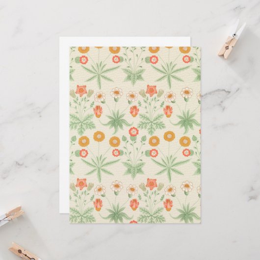 Daisy Pattern (von William Morris) Karte (Vorderseite/Rückseite Beispiel)