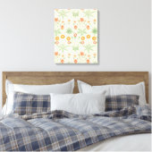 Daisy Pattern (von William Morris) Leinwanddruck (Insitu (Schlafzimmer))