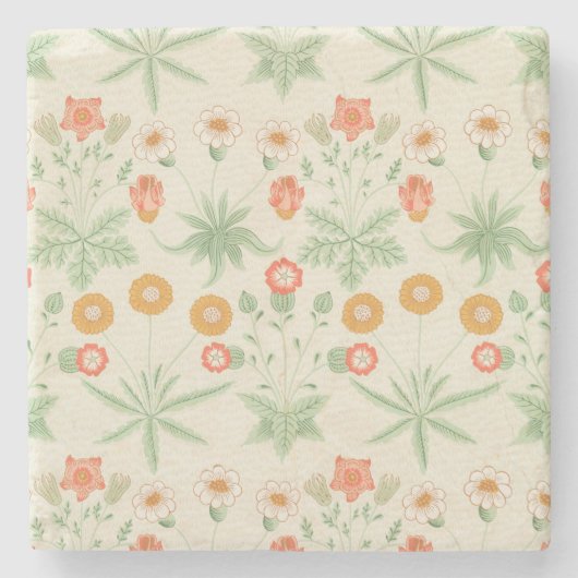 Daisy Pattern (von William Morris) Steinuntersetzer (Vorderseite)