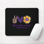 Daisy Peace Liebe Heilung Epilepsie Awareness Lila Mousepad (Mit Mouse)