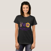 Daisy Peace Liebe Heilung Epilepsie Awareness Lila T-Shirt (Vorne ganz)