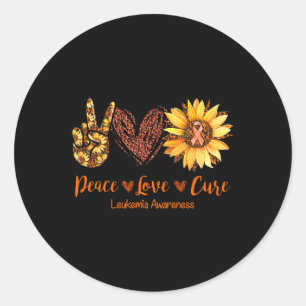 Daisy Peace Liebe Heilung Leukämie Aufklärungsgesc Runder Aufkleber