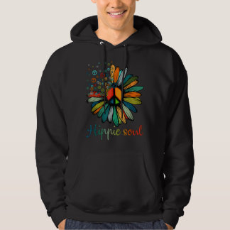 Daisy Peace Sign Hippie Soul Blume Liebe Geschenke Hoodie
