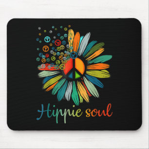Daisy Peace Sign Hippie Soul Blume Liebe Geschenke Mousepad