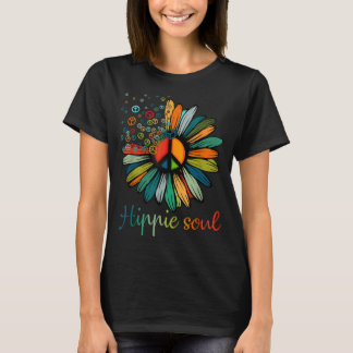 Daisy Peace Sign Hippie Soul Blume Liebe Geschenke T-Shirt