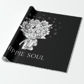 Daisy Peace Sign Hippie Soul Geschenkpapier (Ungerollt)