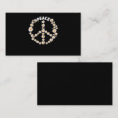 Daisy Peace Sign Women Gardener Hippie Visitenkarte (Vorne/Hinten)