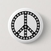 Daisy Peace Symbol Button (Vorderseite)