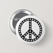 Daisy Peace Symbol Button (Vorne & Hinten)
