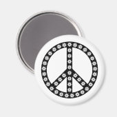 Daisy Peace Symbol Magnet (Vorderseite/Rückseite)