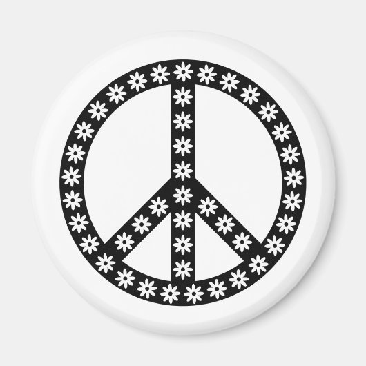 Daisy Peace Symbol Magnet (Vorne)