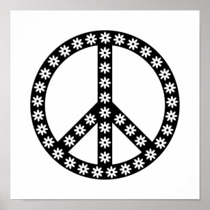 Daisy Peace Symbol Poster