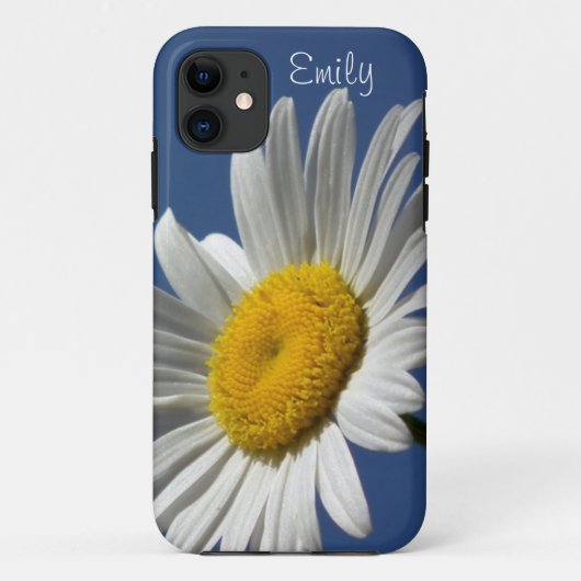 Daisy personalisierte Telefonzelle auf blauem Hint Case-Mate iPhone Hülle (Rückseite)