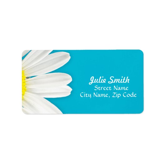 Daisy Petals Label Adressaufkleber (Vorne)