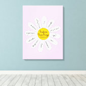 Daisy Philippians 4:8 Dekorative Leinwand (Insitu (Holzboden))