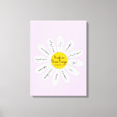 Daisy Philippians 4:8 Dekorative Leinwand (Vorderseite)