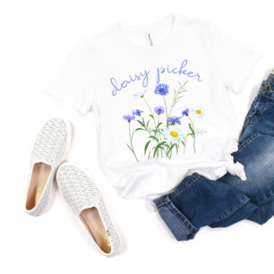 Daisy Picker Wildblume Daisy Boho Floral T-Shirt