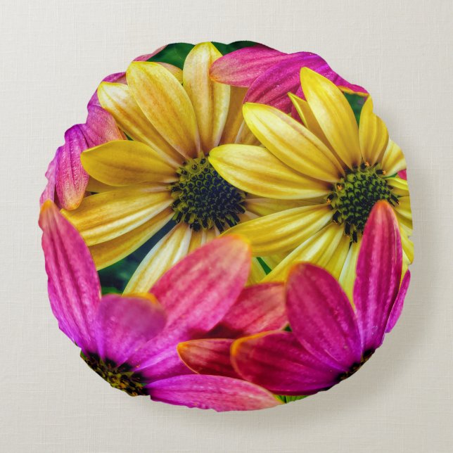 Daisy Pillow Rundes Kissen (Vorderseite)