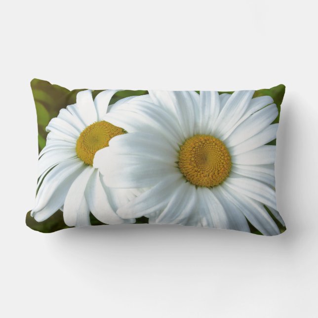 Daisy Pillows Blue Daisies Pillows Blume Dekoratio Lendenkissen (Vorderseite)