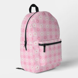 Daisy Pink Backpack Bedruckter Rucksack