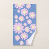 Daisy Pink Blue Desk Mat Badhandtuch Set (Handtuch)
