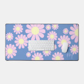 Daisy Pink Blue Desk Mat Schreibtischunterlage (Tastatur & Maus)