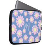 Daisy Pink Blue Laptopschutzhülle (Vorne Rechts)
