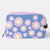 Daisy Pink Blue Print Cut Nähtasche Waschbeutel (Rückseite)