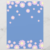 Daisy Pink Blue Staionery Paper (Rückseite)
