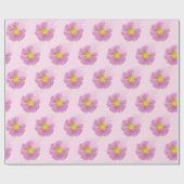 Daisy Pink Breast Cancour Survivor Ribbons Geschenkpapier (Flach)