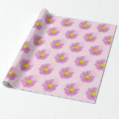 Daisy Pink Breast Cancour Survivor Ribbons Geschenkpapier (Ungerollt)