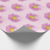 Daisy Pink Breast Cancour Survivor Ribbons Geschenkpapier (Ecke)