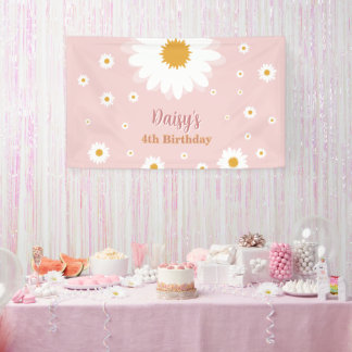 Daisy Pink Geburtstag für jedes Alter Banner