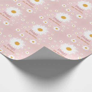 Daisy Pink Geburtstag für jedes Alter Geschenkpapier