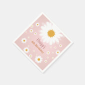 Daisy Pink Geburtstag für jedes Alter Serviette (Ecke)