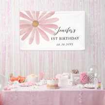 Daisy Pink Girl First Birthday Party