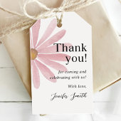 Daisy Pink Girl First Birthday Party Geschenkanhänger