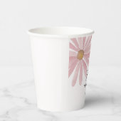 Daisy Pink Girl First Birthday Party Pappbecher (Rechts)