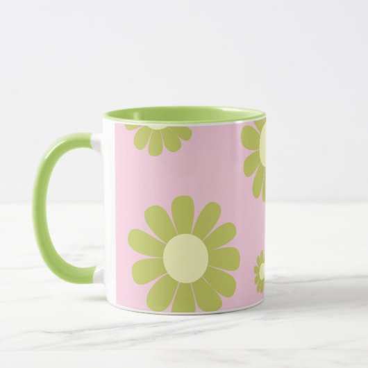Daisy Pink Green Tasse (Links)