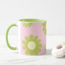 Daisy Pink Green Tasse