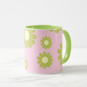 Daisy Pink Green Tasse (VorderseiteRechts)