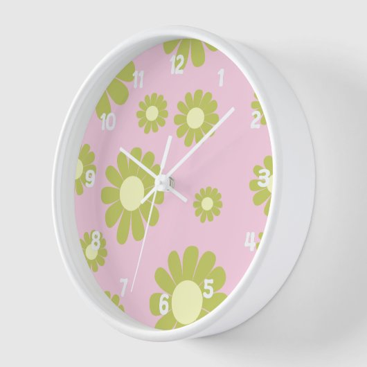 Daisy Pink Green Uhr (Winkel)