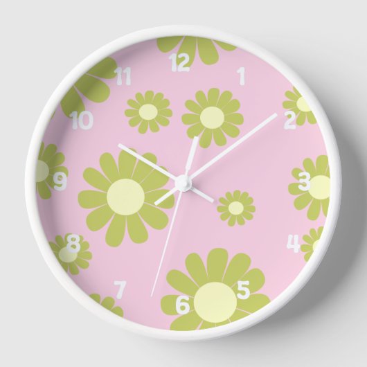 Daisy Pink Green Uhr (Vorderseite)