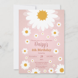 Daisy Pink jeden Geburtstag Einladung