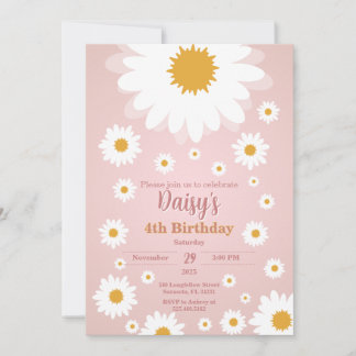 Daisy Pink jeden Geburtstag Einladung
