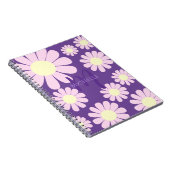 Daisy Pink Lila Monogram Notizblock (Rechte Seite)