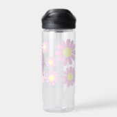 Daisy Pink Monogram Trinkflasche (Rückseite)